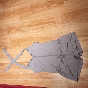 Retro Republic gray halter romper shorts sz XS Petit. NWT